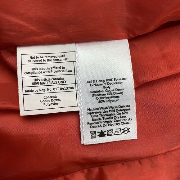 Eddie Bauer Women's M Red 550 Down Vest EB550 Puffer Goose Fill Outdoor Hiking - Picture 10 of 12